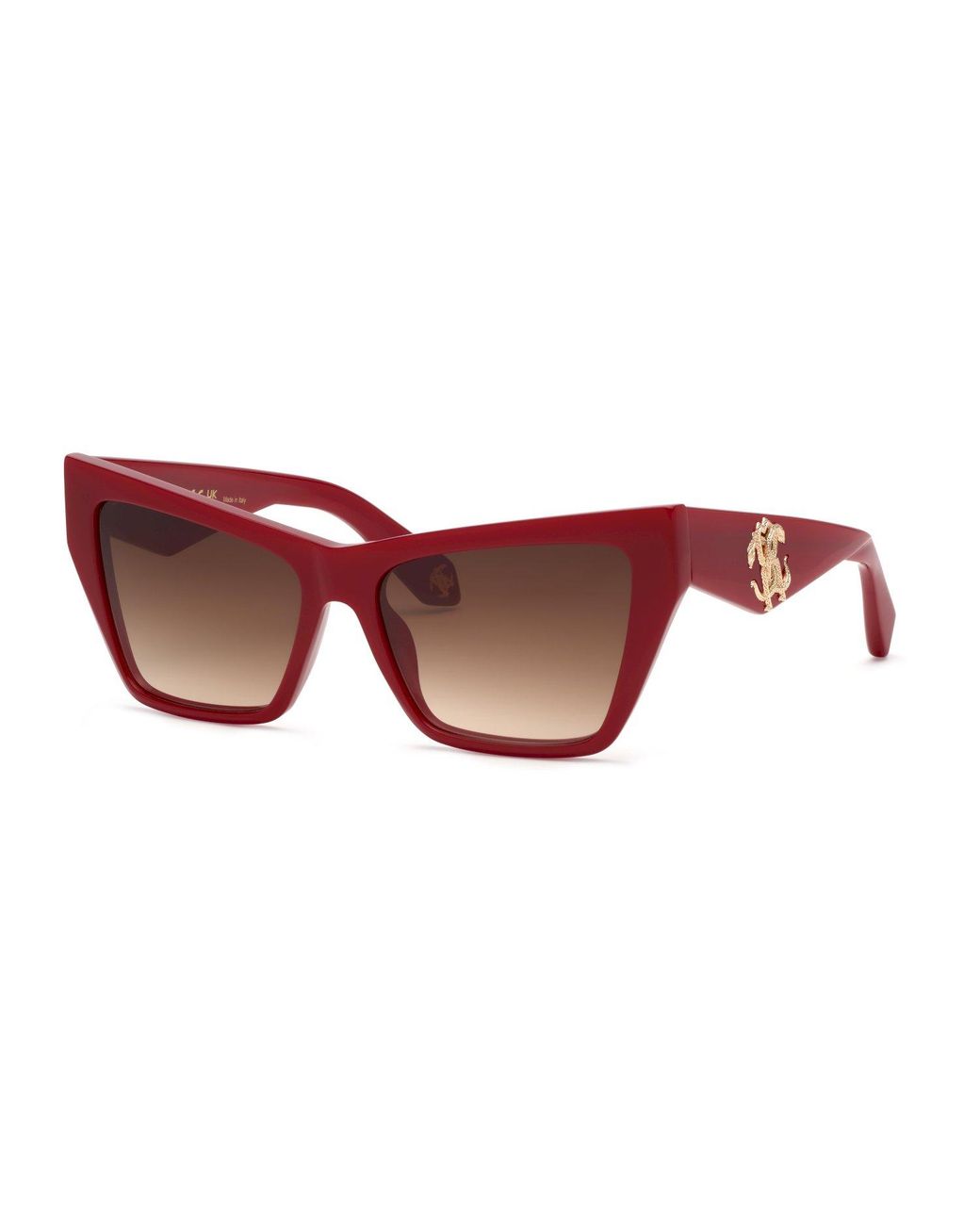 Roberto Cavalli Red Src114 09Ez Sunglasses Acetate Butterfly Normal Shaded