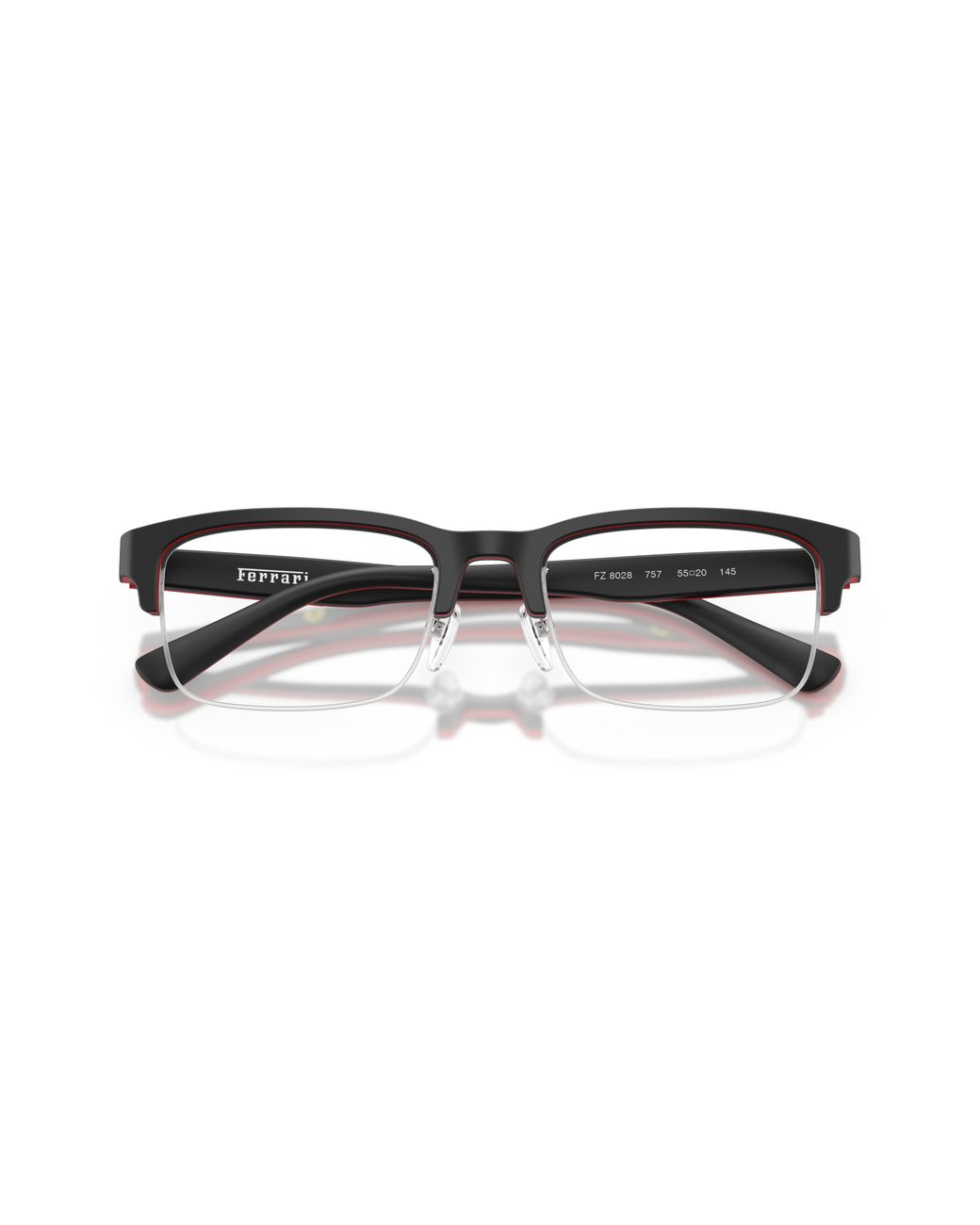 FERRARI SCUDERIA Black Fz8028 757 Optical Frames Acetate Transparent Pillow Normal