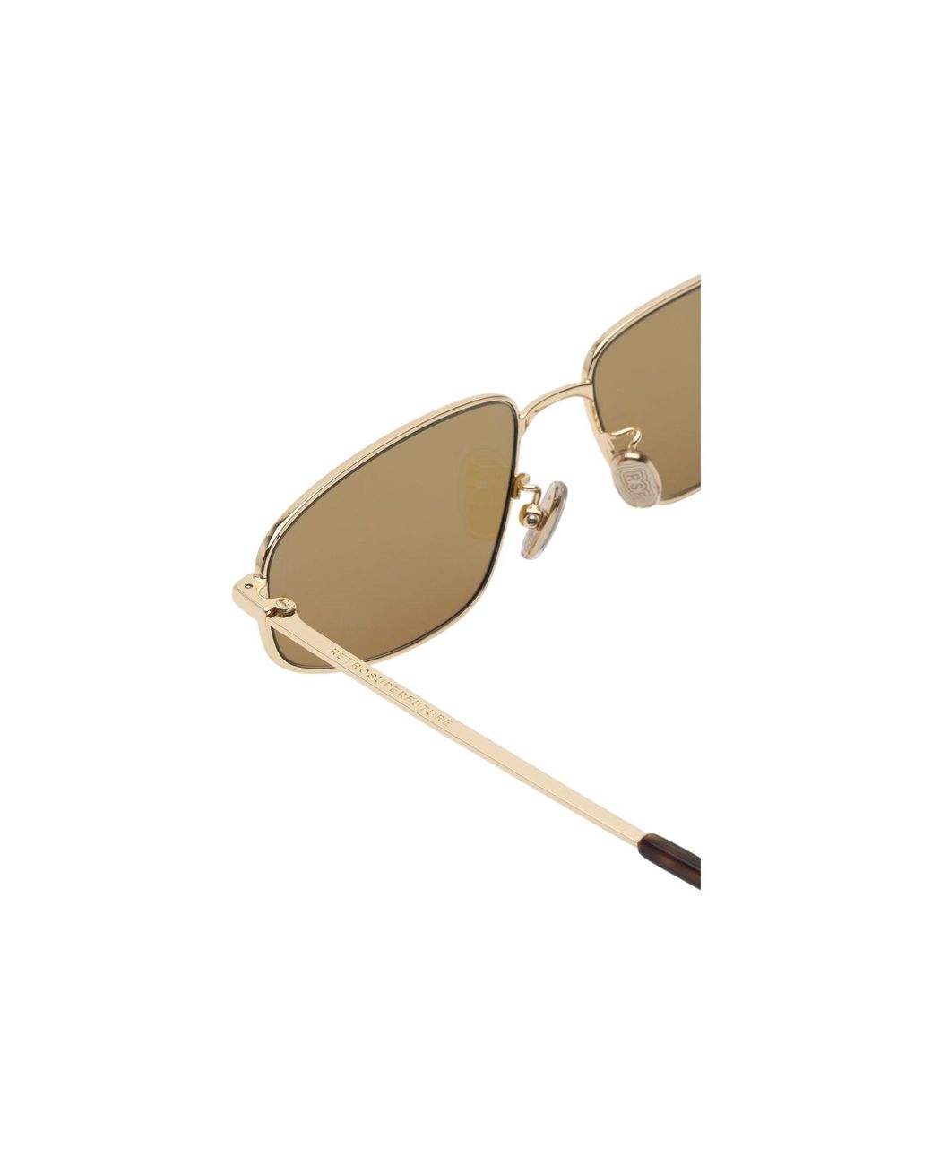 Retrosuperfuture Black Fk5 Isedra Senape Sunglasses Metal Geometric Normal