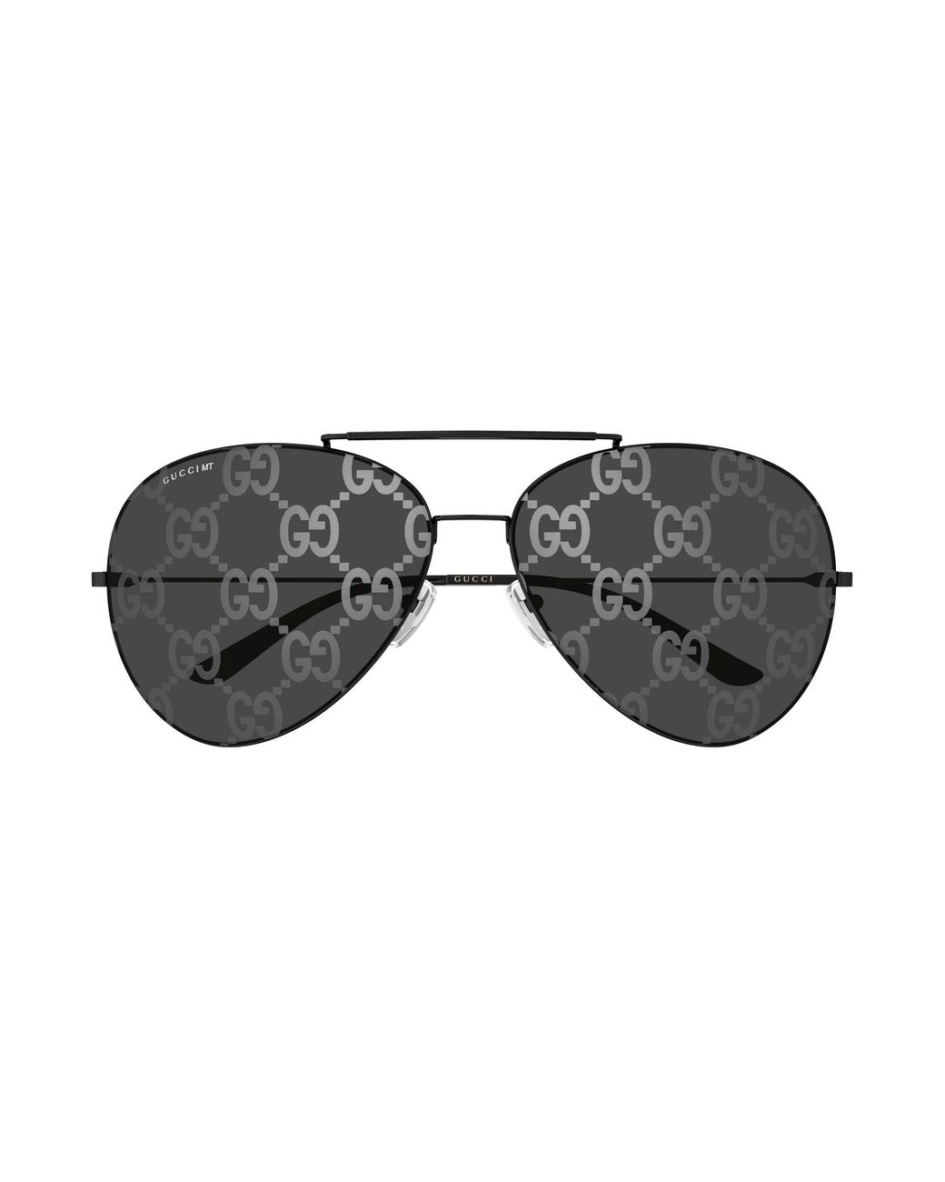 Gucci Black Gg2172S 002 Sunglasses Metal Smoke Pilot for men
