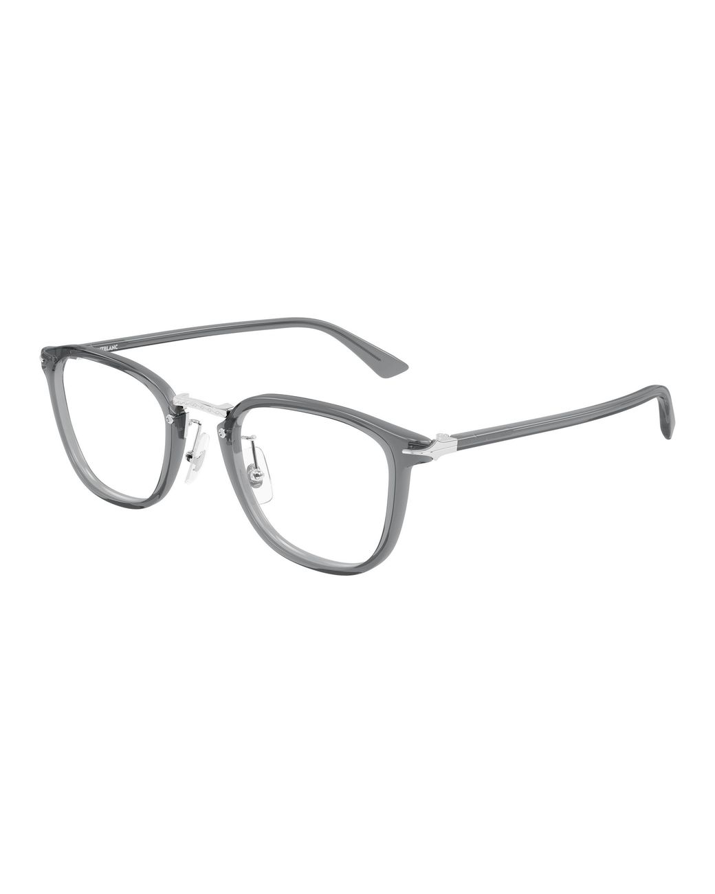 Montblanc Black Mb0440Oa 003 Optical Frames Acetate Transparent Round for men