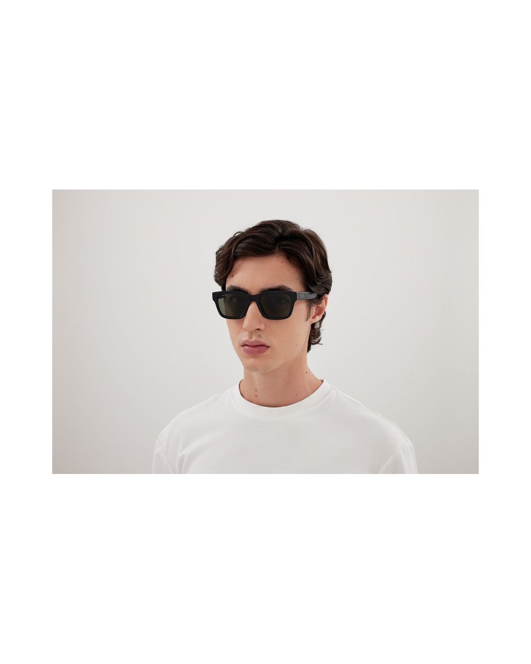 Gucci Black Gg1857Sk 001 Sunglasses Injected Squared for men