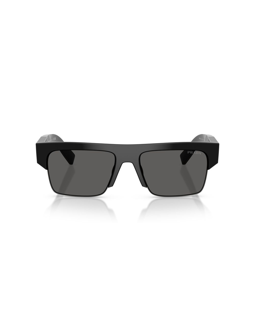Prada Black Pr D12Su 16K20Z Sunglasses Squared Normal for men