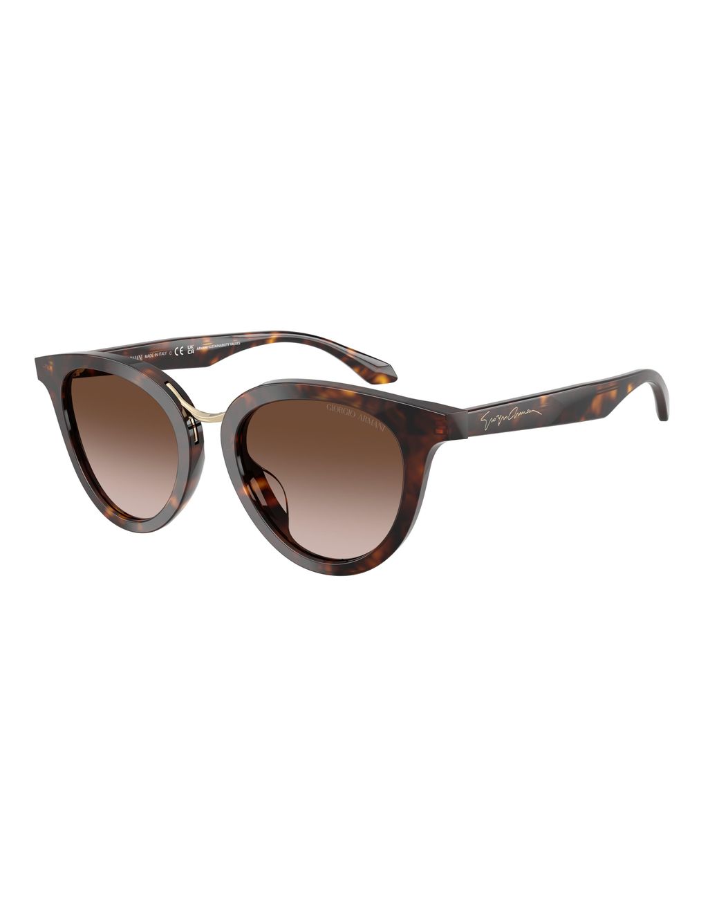 Giorgio Armani Black Ar8252U 612413 Sunglasses Acetate Round Normal Nuanced