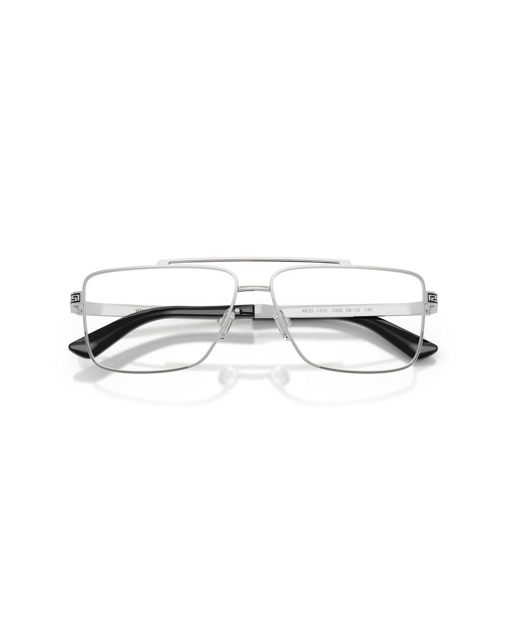 Versace Black Ve1315 1000 Optical Frames Metal Transparent Squared Normal for men