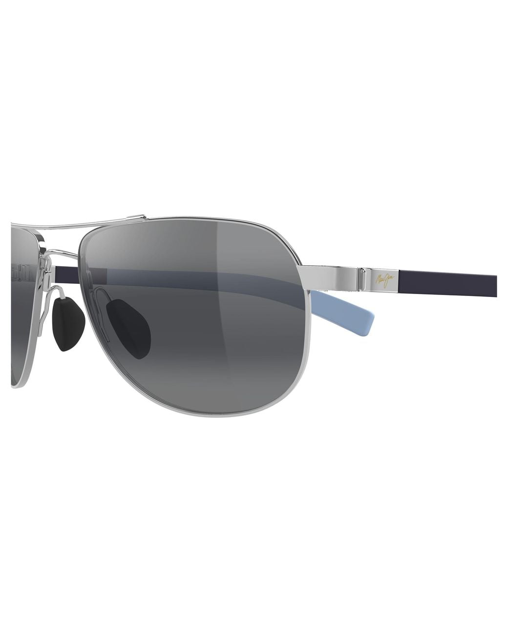 Maui Jim Black Mj0327S 001 Occhiali Da Sole Grigio Squadrata