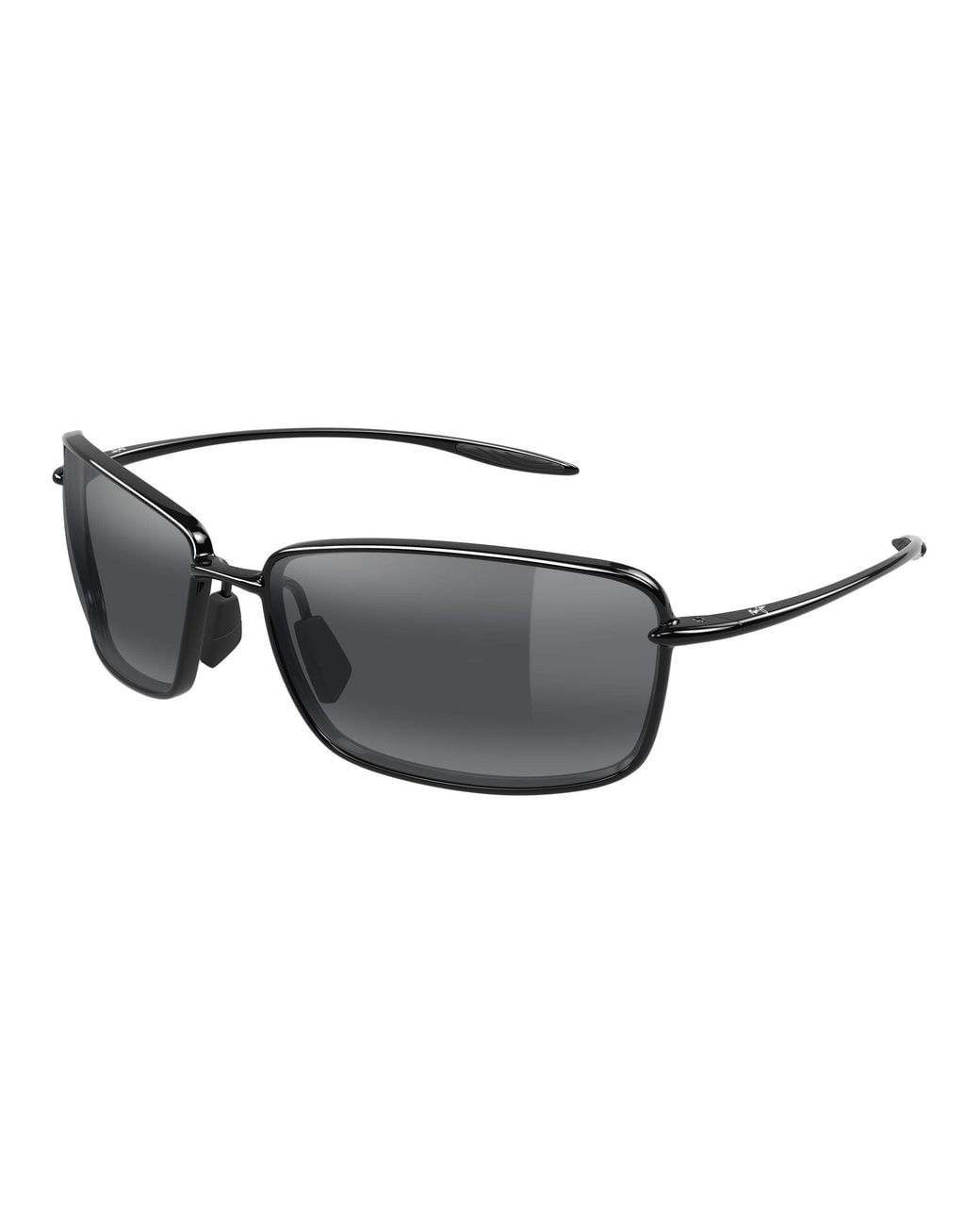 Maui Jim Black Mj0371S 001 Occhiali Da Sole Iniettato Grigio Squadrata