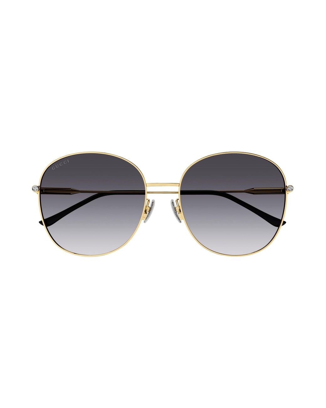 Gucci Black Gg1416Sk 001 Sunglasses Metal Squared Normal Shaded