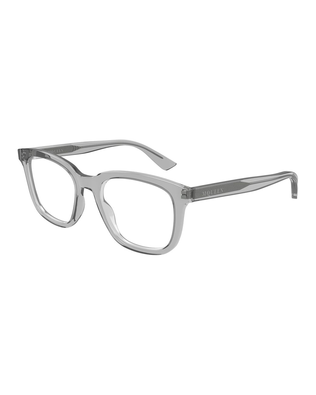 McQueen Black Am0539O 006 Optical Frames Acetate Transparent Squared