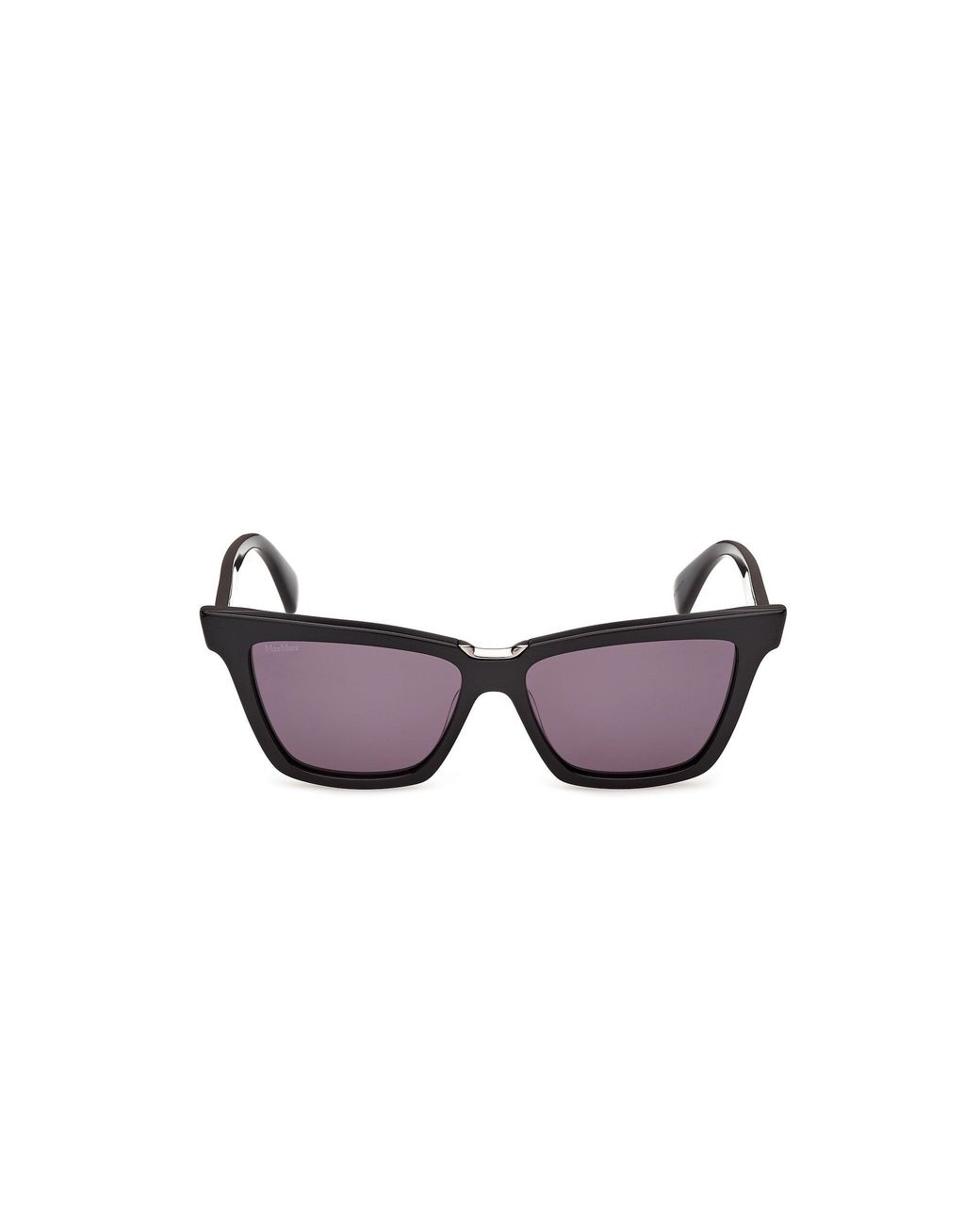 Max Mara Black Mm0212 01A Sunglasses Acetate Smoke Cat Eye Normal