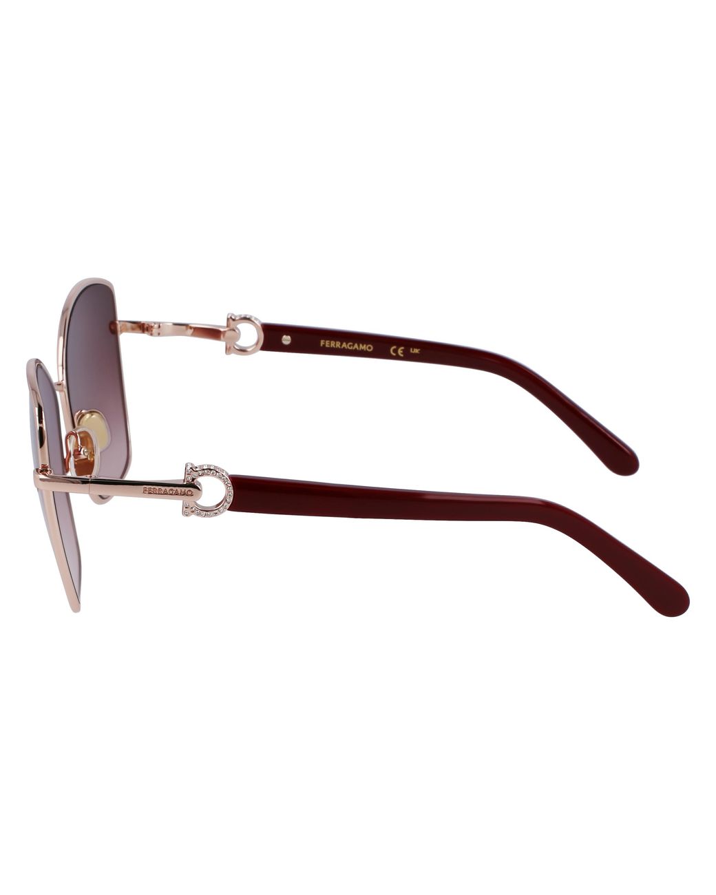 Ferragamo Black Sf312Sr 773 Sunglasses Metal Normal Normal
