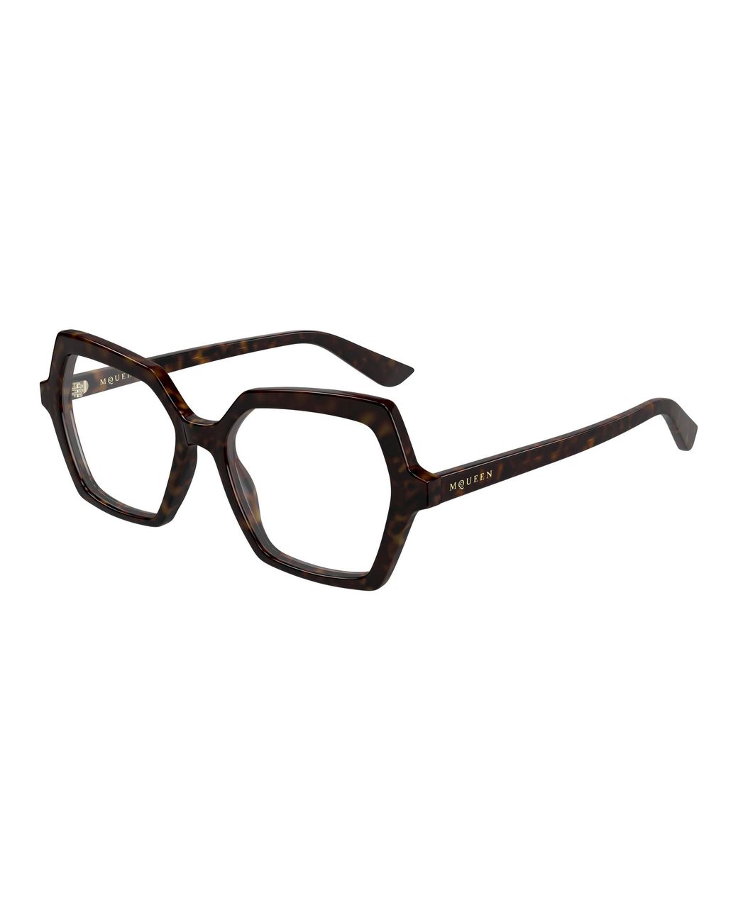 McQueen Black Am0537O 002 Optical Frames Acetate Transparent Geometric