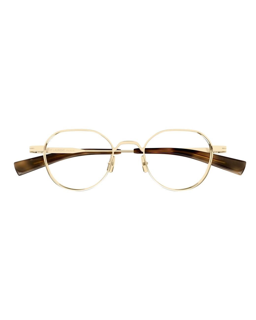 Saint Laurent Black Sl 730 003 Optical Frames Metal Transparent Round for men