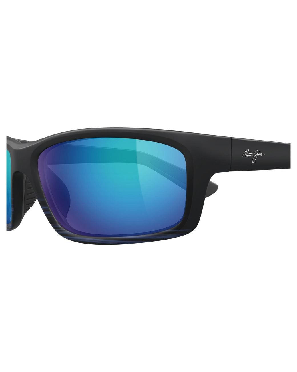 Maui Jim Black Mj0766S 002 Occhiali Da Sole Iniettato Blu Squadrata
