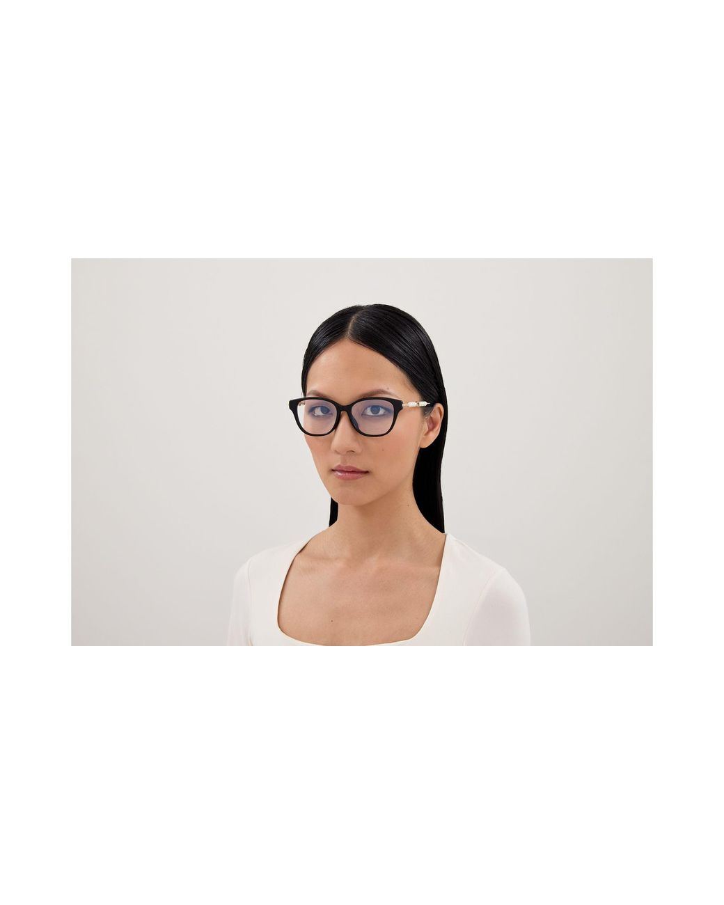 Gucci Black Gg1972Oa 001 Optical Frames Acetate Transparent Round