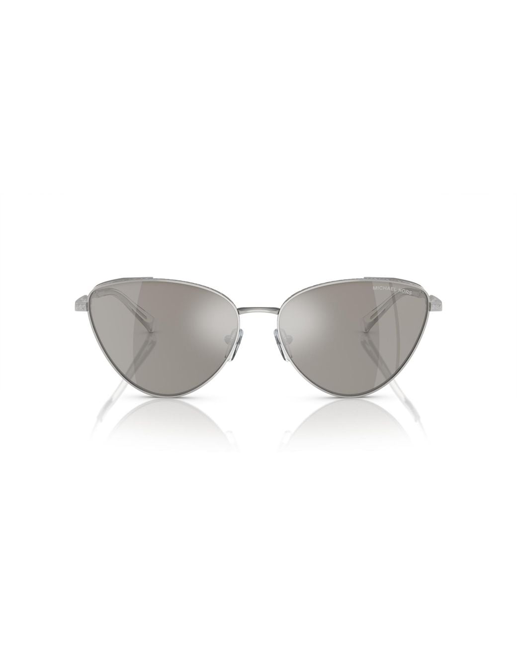 Michael Kors Black Mk1140 Cortez 18936G Sunglasses Metal Cat Eye Mirrored Mirror
