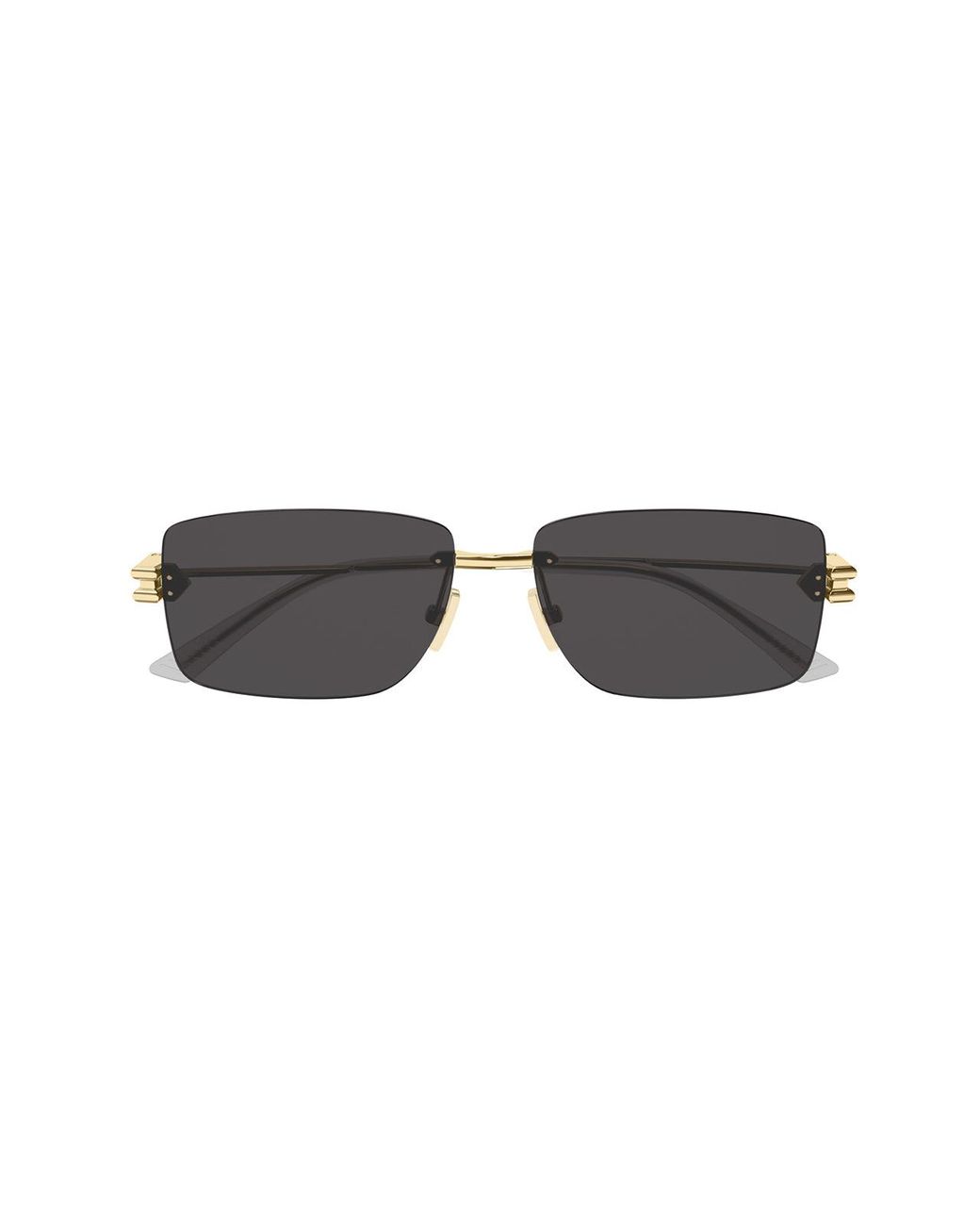 Bottega Veneta Black Bv1126S 002 Sunglasses Metal Squared Normal for men