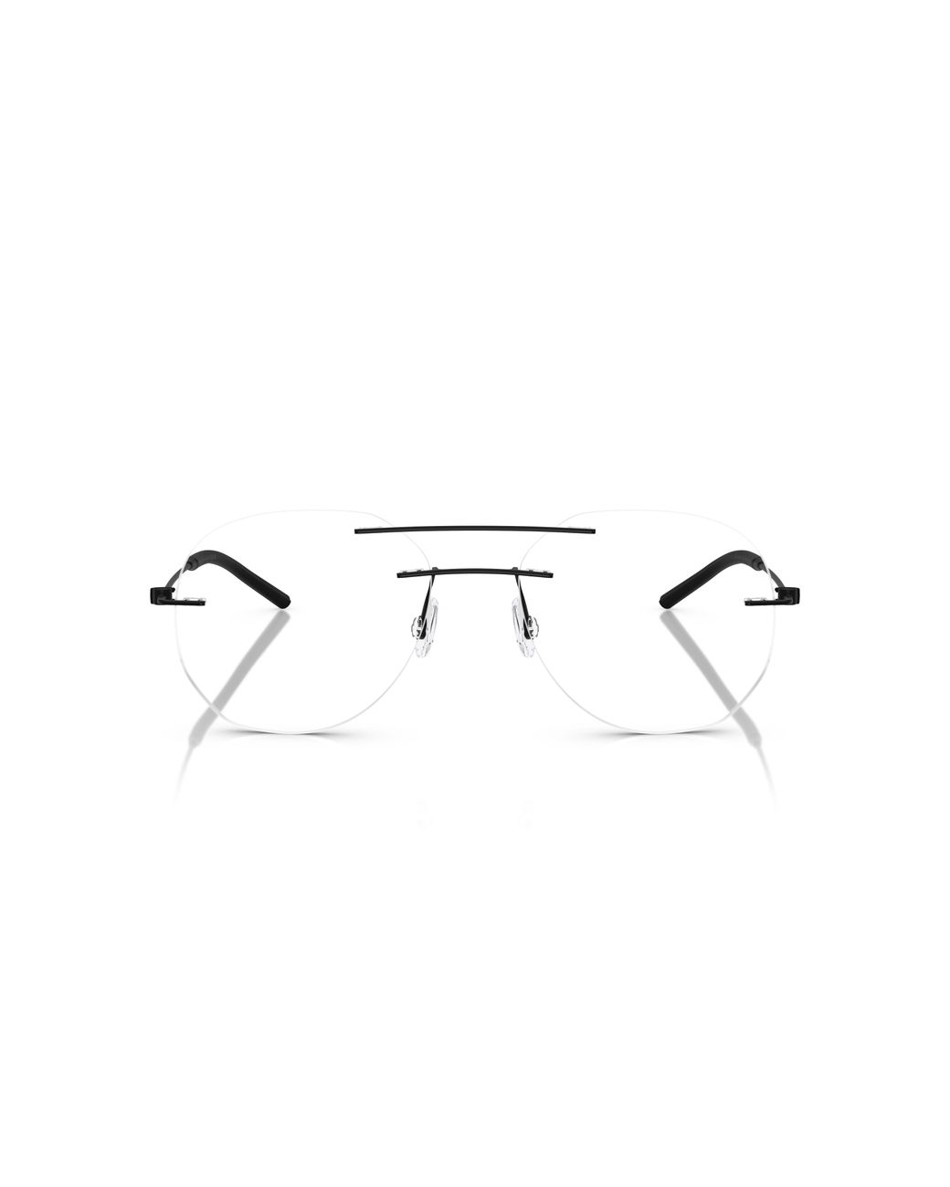 Moncler Black Me1003 1001 Optical Frames Steel Transparent Geometric Normal