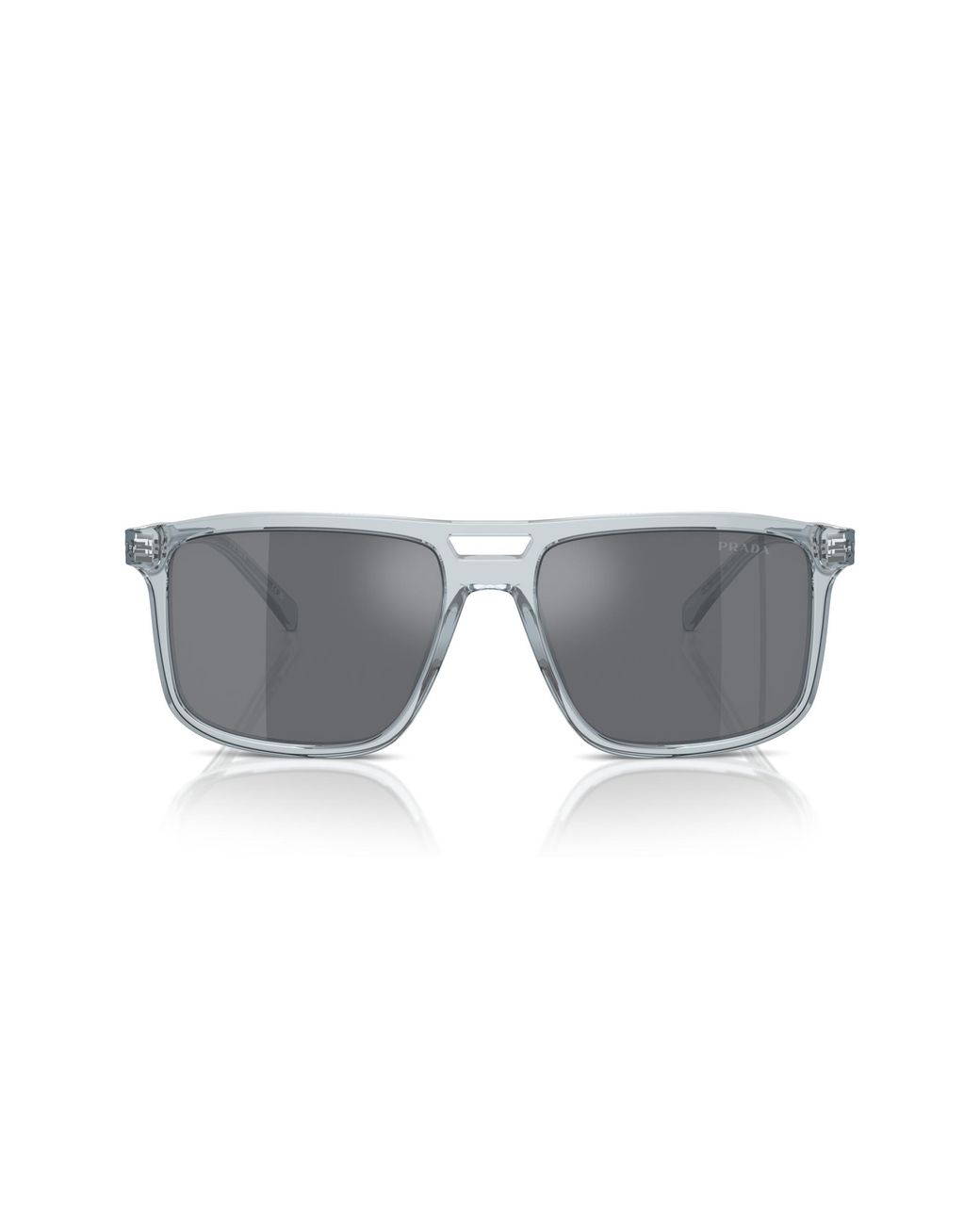 Prada Black Pr A22S 19T175 Sunglasses Acetate Squared Normal Flash for men