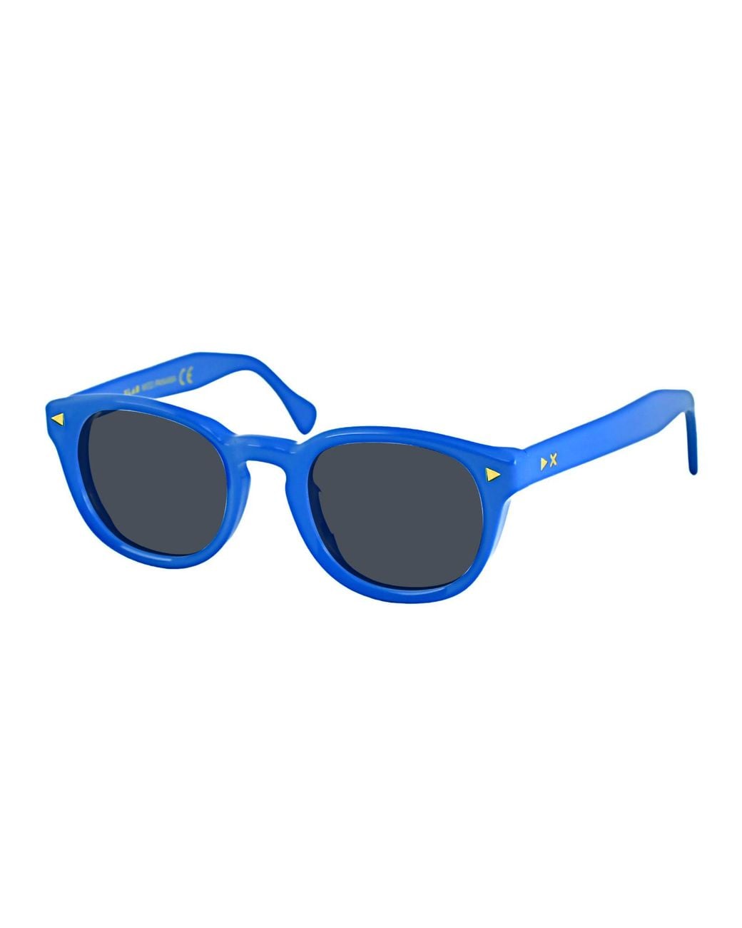 Xlab Blue Panama Sunglasses Acetate Light Round Nuanced