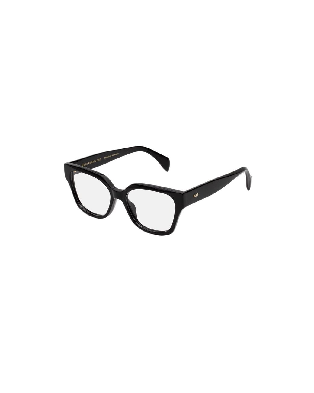 Retrosuperfuture Black Yta Numero 163 Nero Optical Frames Acetate Squared
