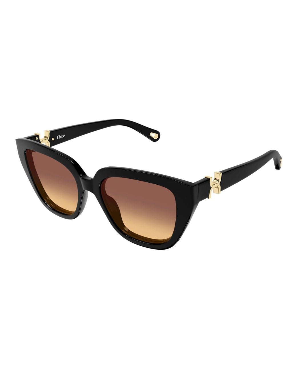 Chloé Black Ch0410S 001 Sunglasses Acetate Cat Eye Nuanced