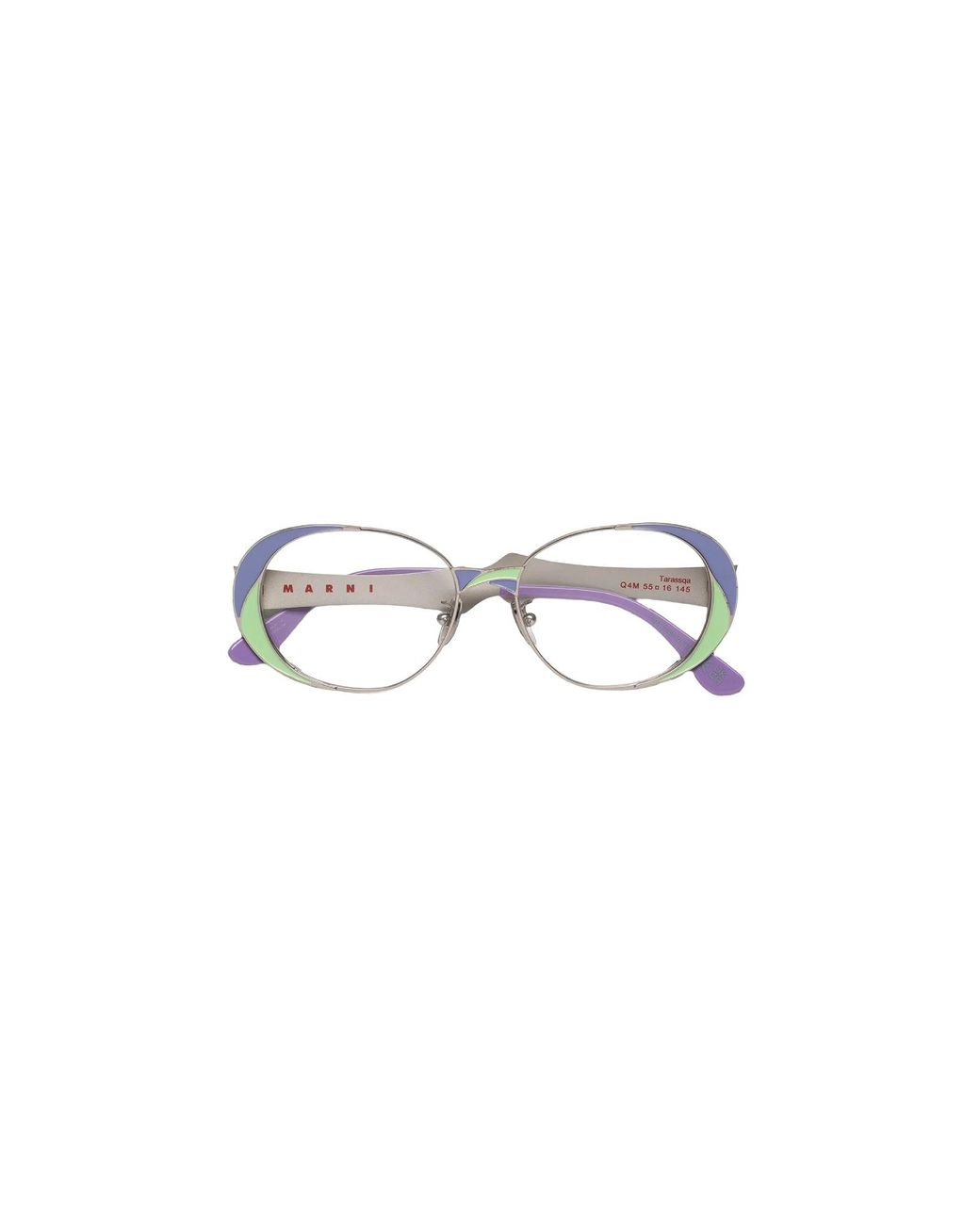 Marni Black Q4M Tarassqa Optical Frames Metal Round
