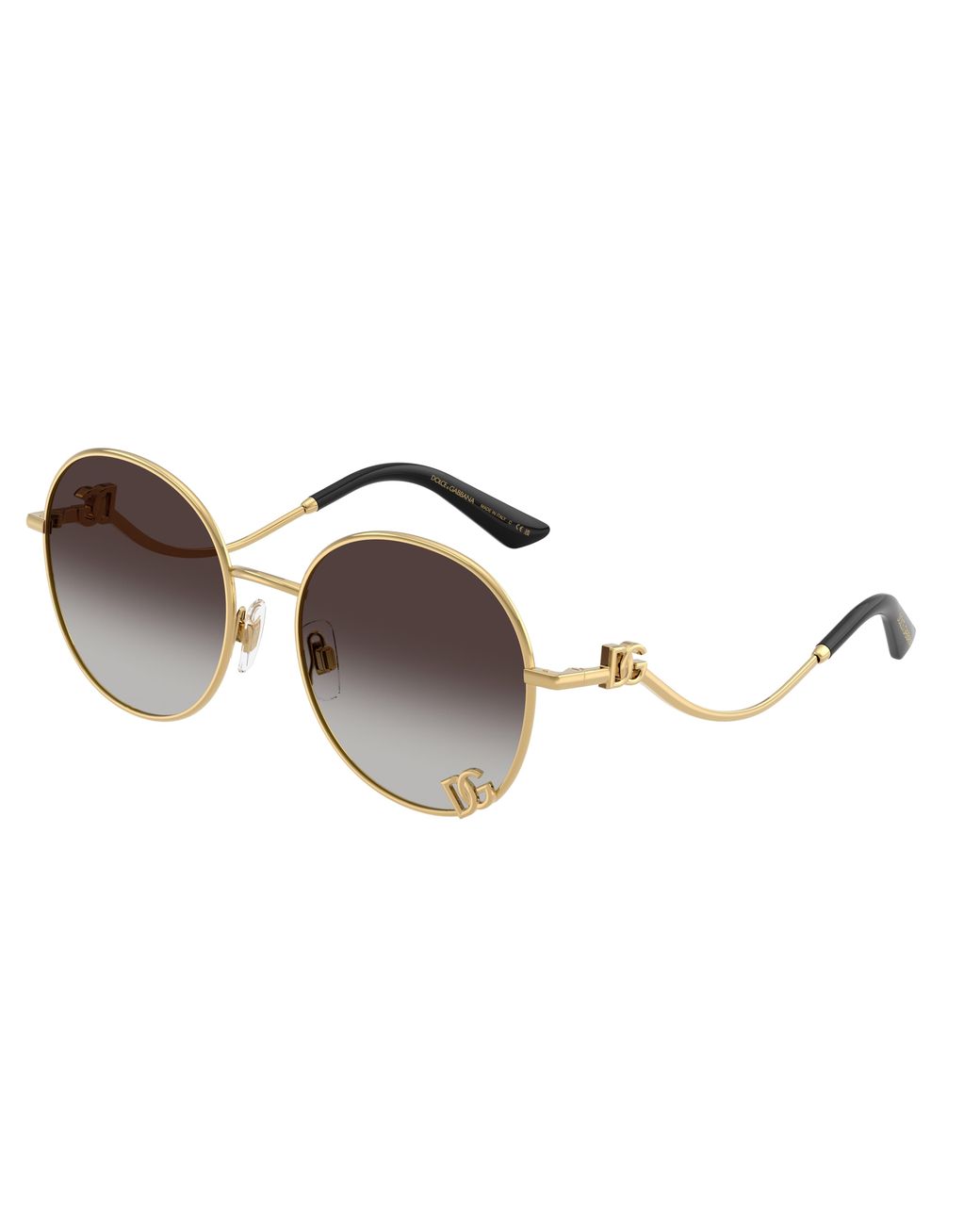 Dolce & Gabbana Black Dg2324 02/8G Sunglasses Metal Round Normal Shaded