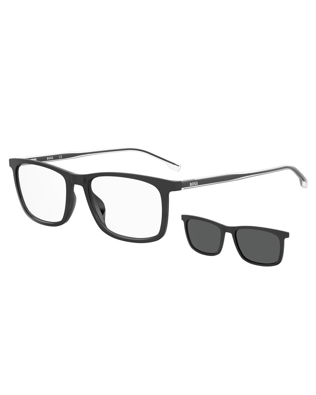 Boss Black Boss 1150/Cs 003/Ir Sunglasses Plastic Squared Clip-On for men