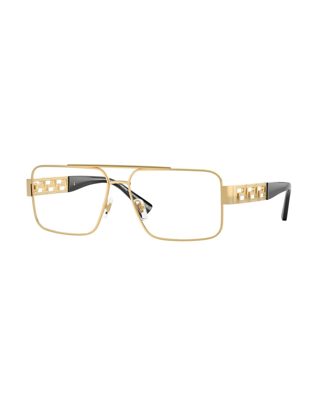 Versace Black Ve1308 1002 Optical Frames Steel Pillow Normal for men