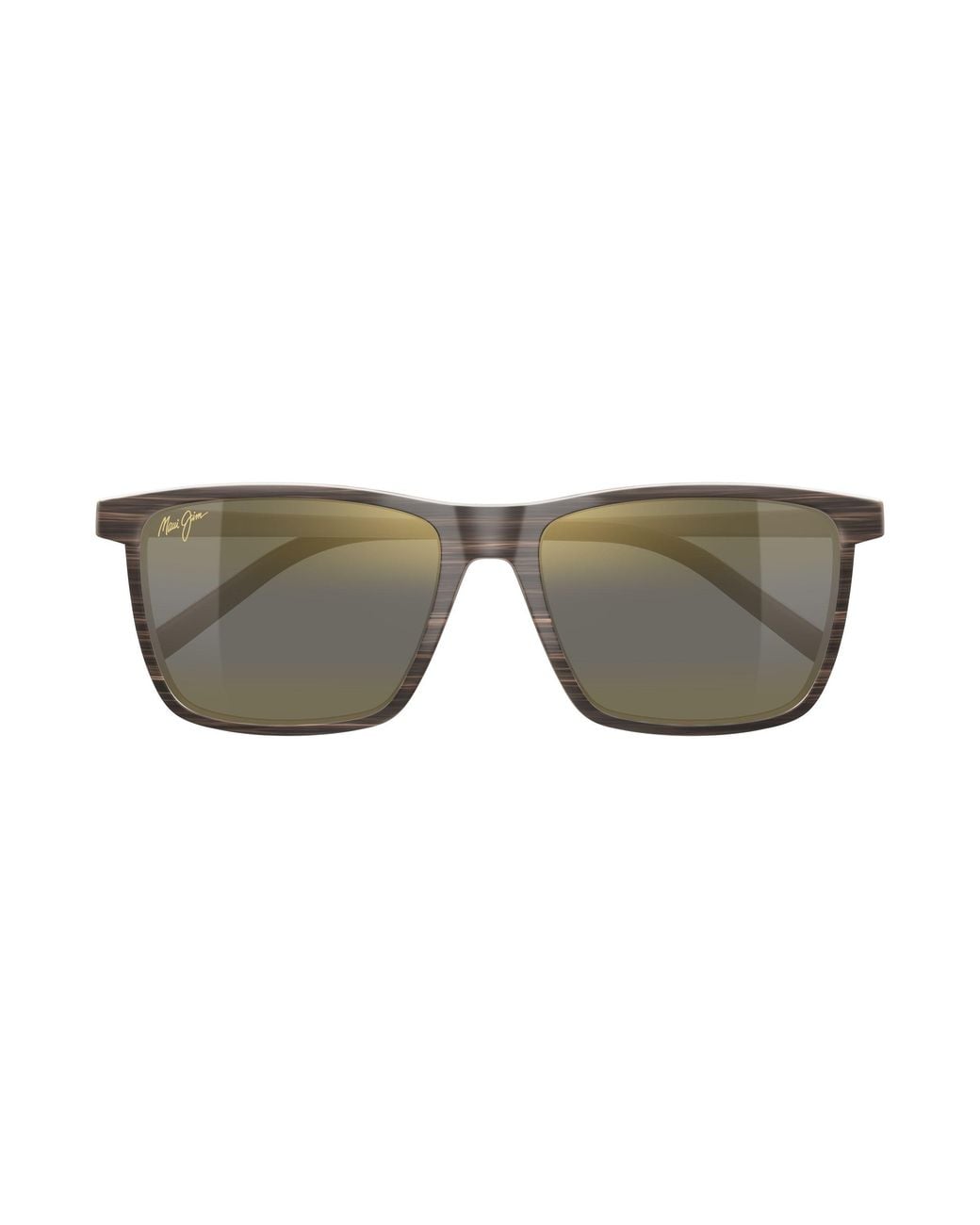 Maui Jim Black Mj0875S 003 Occhiali Da Sole Iniettato Bronzo Squadrata