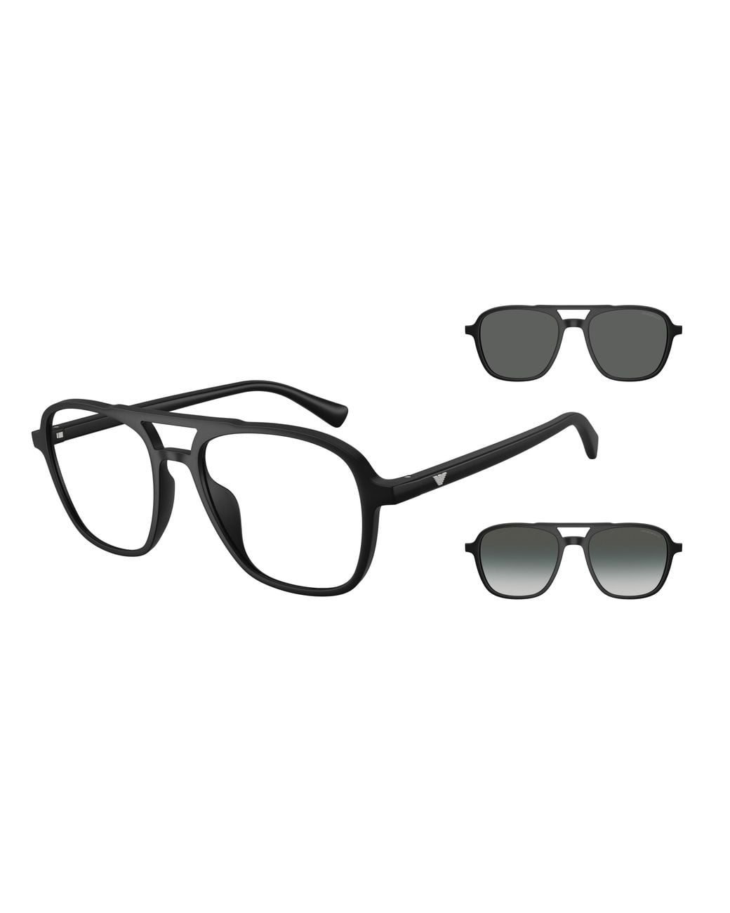 Emporio Armani Black Ea4279U 50011W Sunglasses Injected Transparent Pilot Normal for men