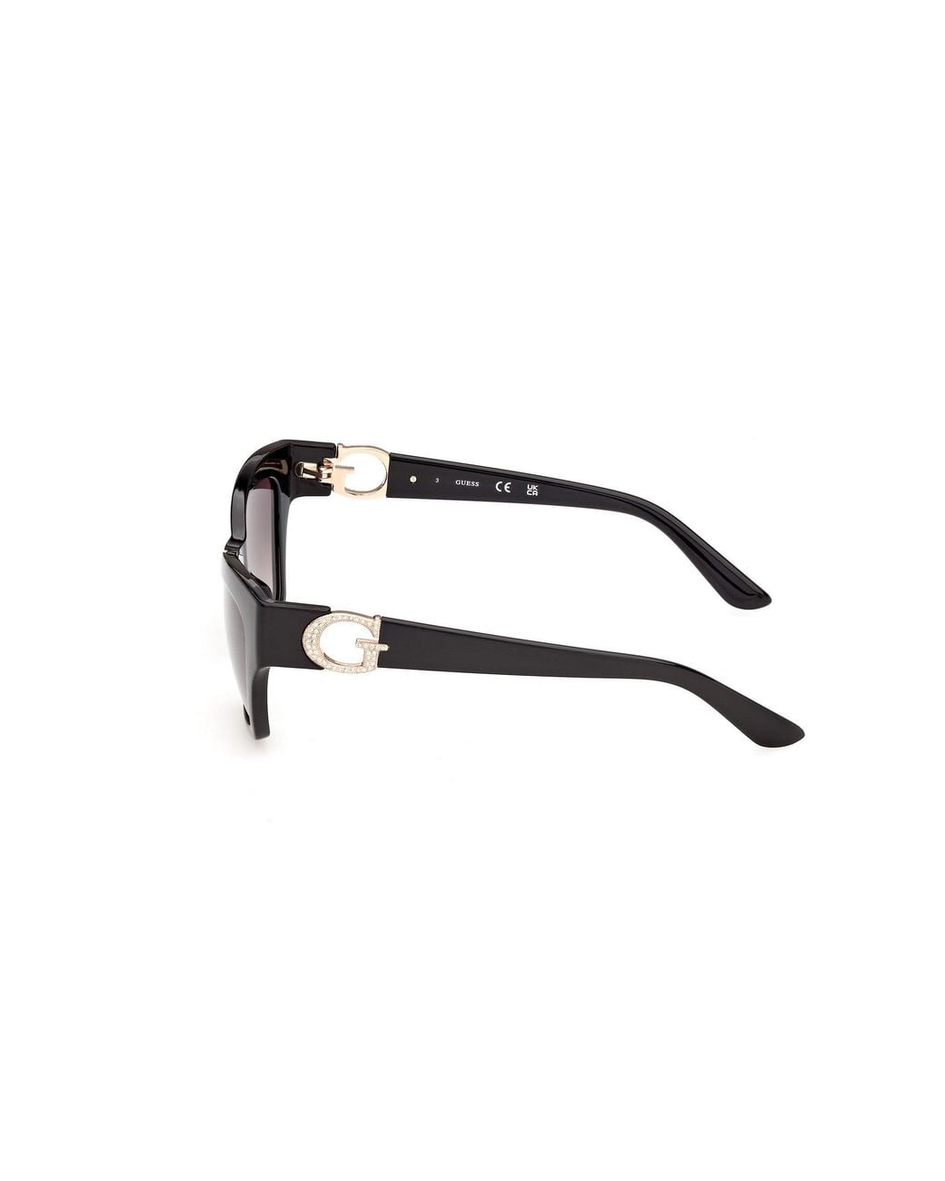 Guess Black Gu00360 01B Sunglasses Injected Smoke Squared Normal
