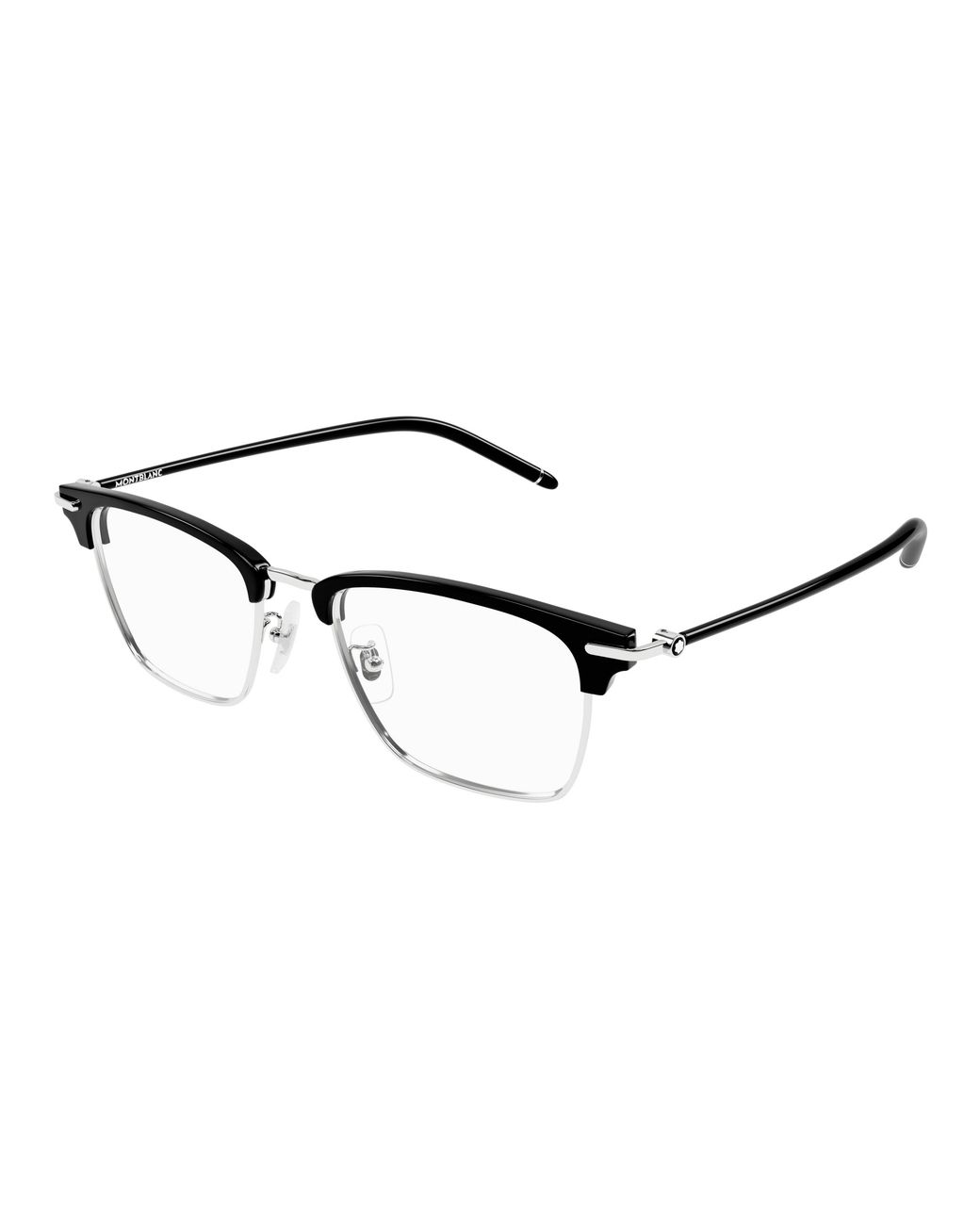 Montblanc Black Mb0409O 001 Optical Frames Metal Transparent Squared for men