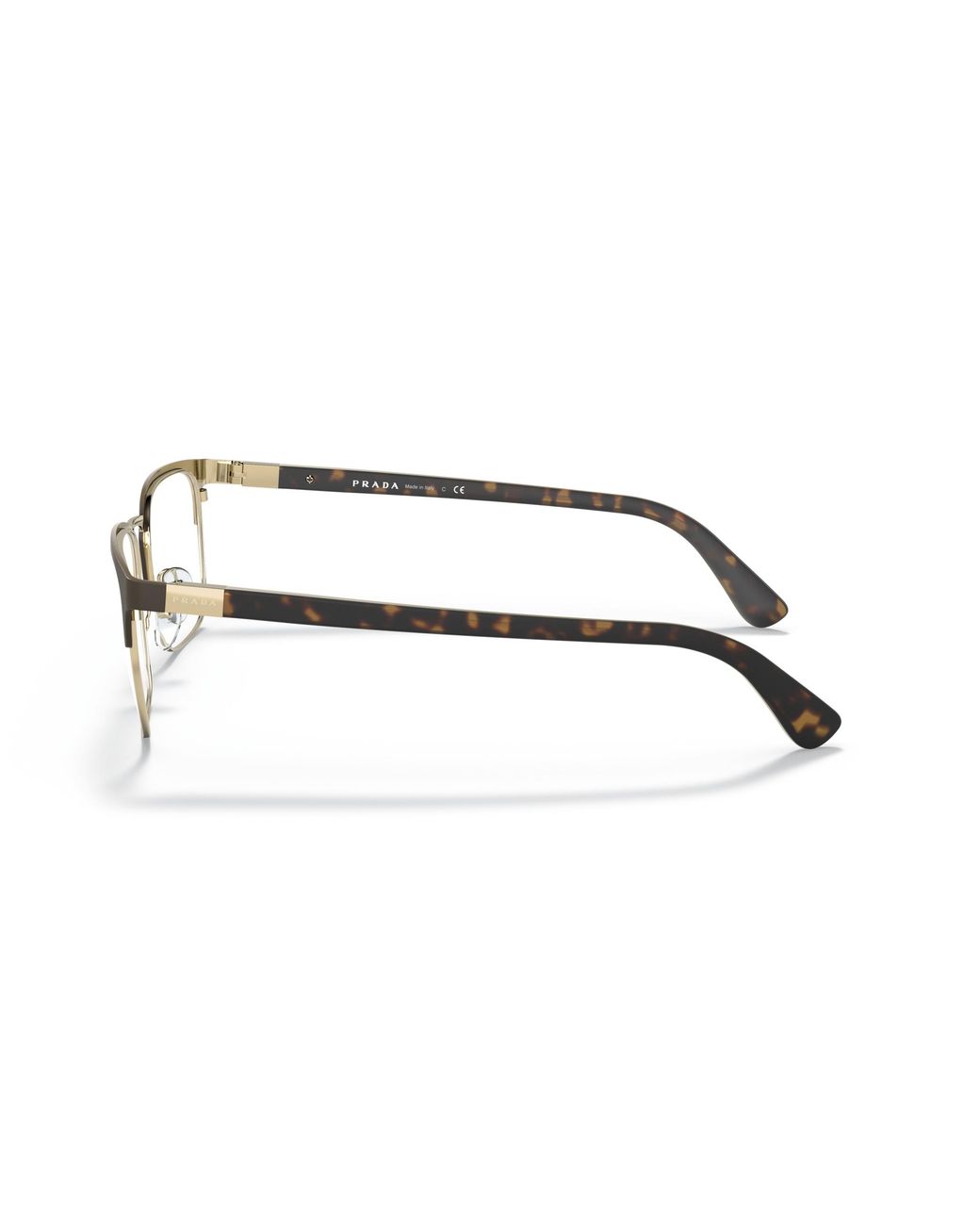 Prada Black Pr 54Tv 01U1O1 Optical Frames Metal Squared Normal for men
