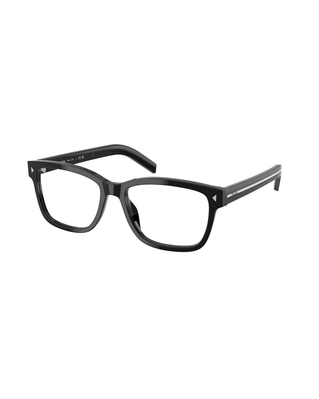 Prada Black Pr B10V 17N1O1 Optical Frames Acetate Squared Normal for men