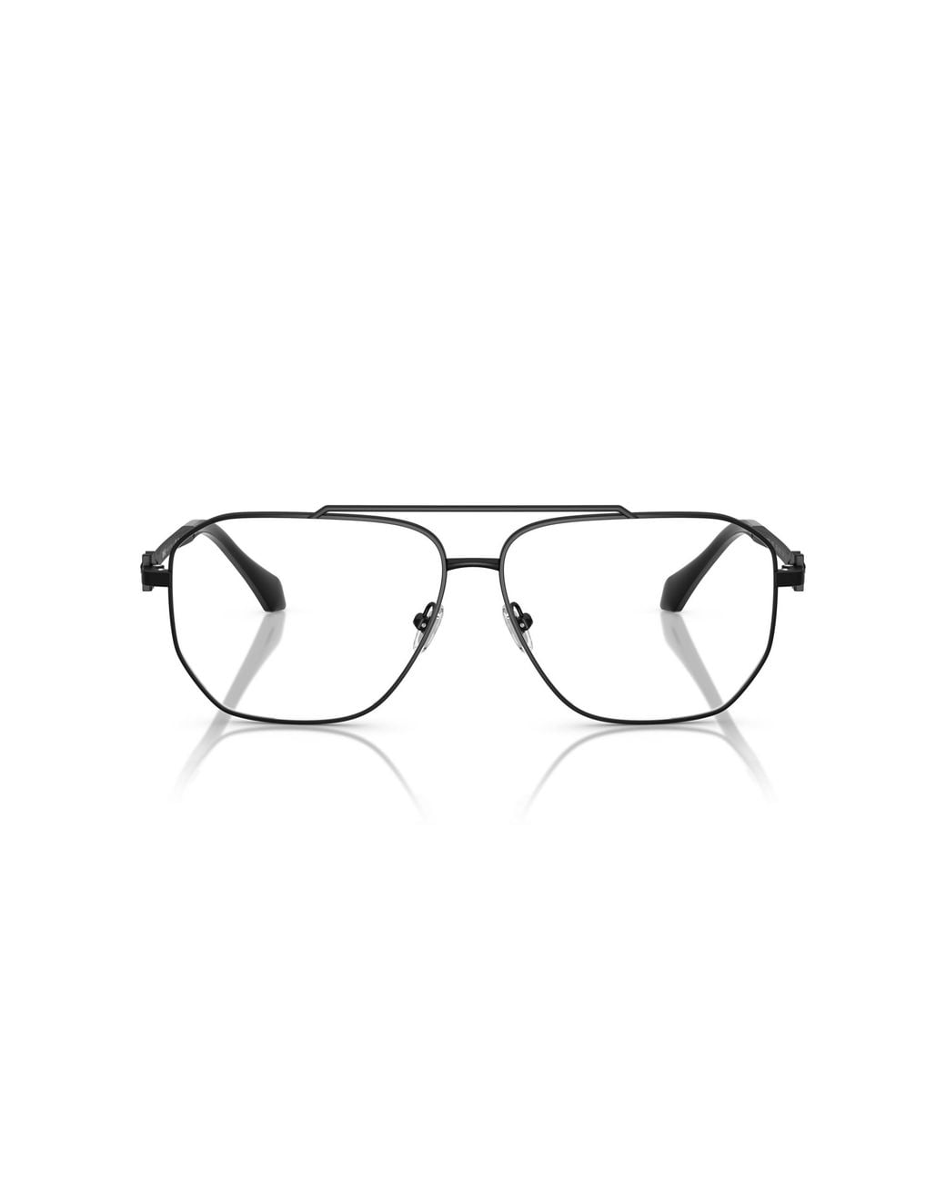 Versace Black Ve1307 1436 Optical Frames Metal Pilot Normal for men