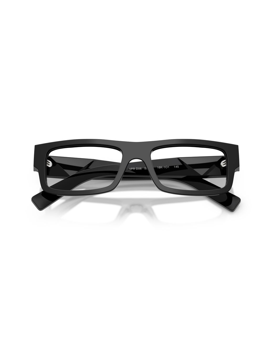 Prada Black Pr D06V 16K1O1 Optical Frames Acetate Transparent Squared Normal for men