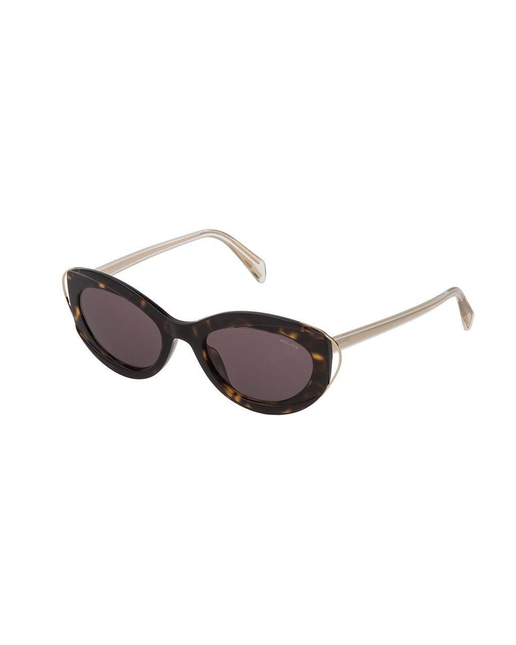 Police Black Spl938 Mascara 2 0722 Sunglasses Plastic Round Normal