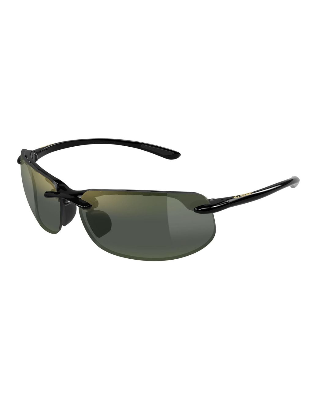 Maui Jim Black Mj0412Sa 003 Occhiali Da Sole Iniettato Verde Squadrata
