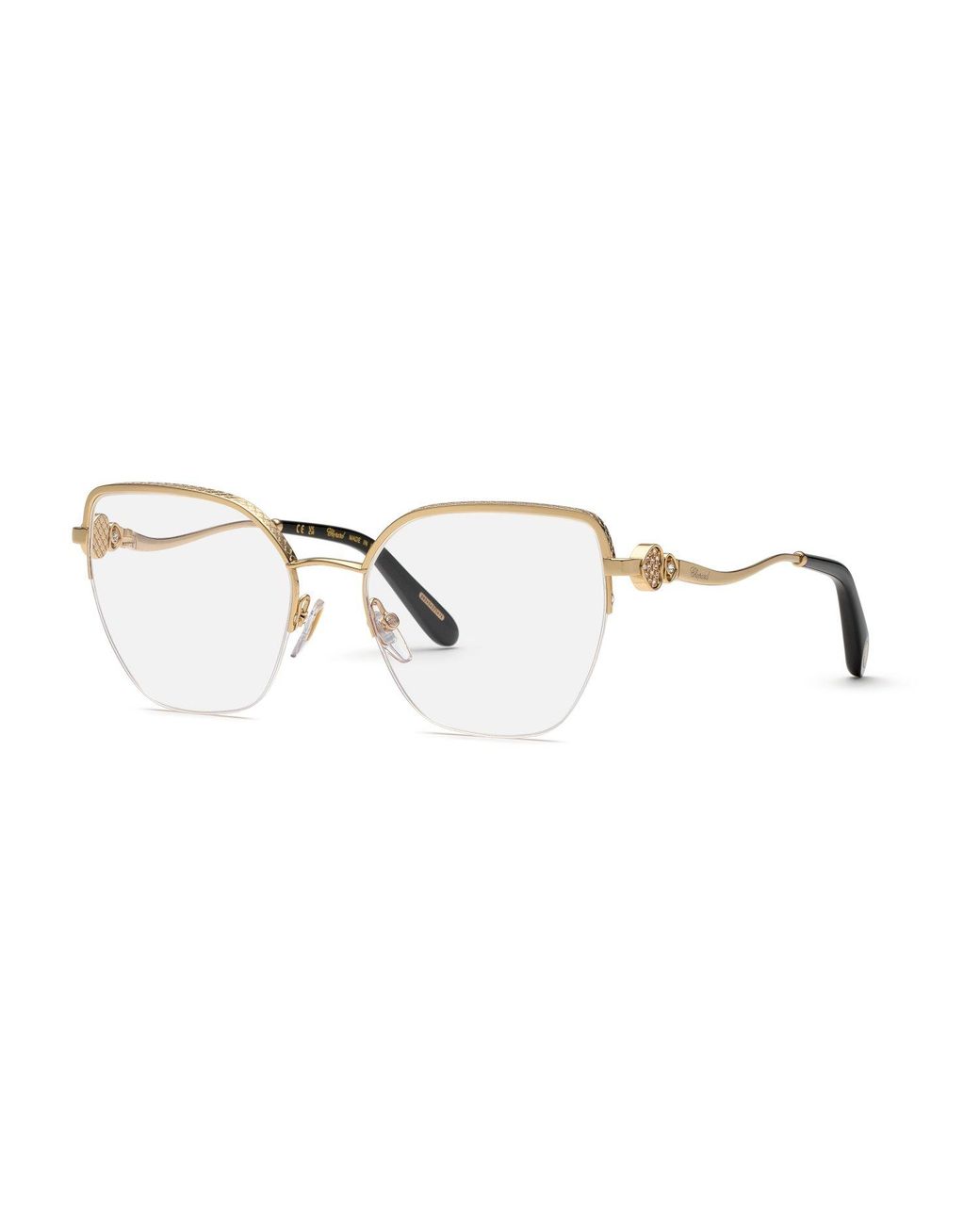 Chopard Vchl83S 300 Optical Frames Metal Geometric in Black | Lyst UK