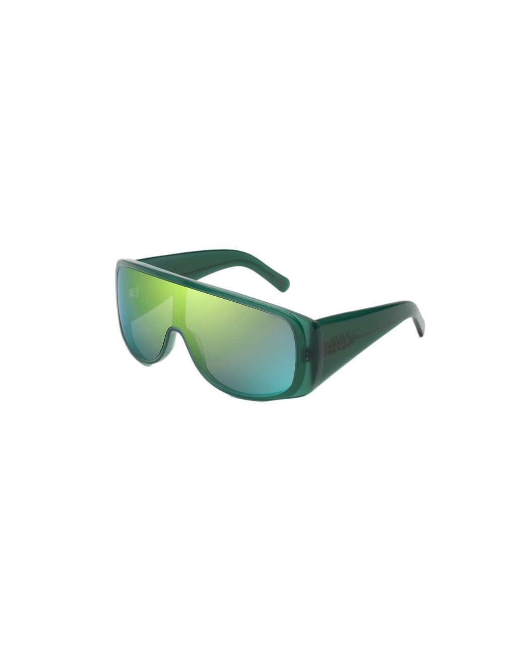 MM6 by Maison Margiela Green Z8O Margiela Mm6 Mask Occhiali Da Sole Acetato Maschera Specchiato