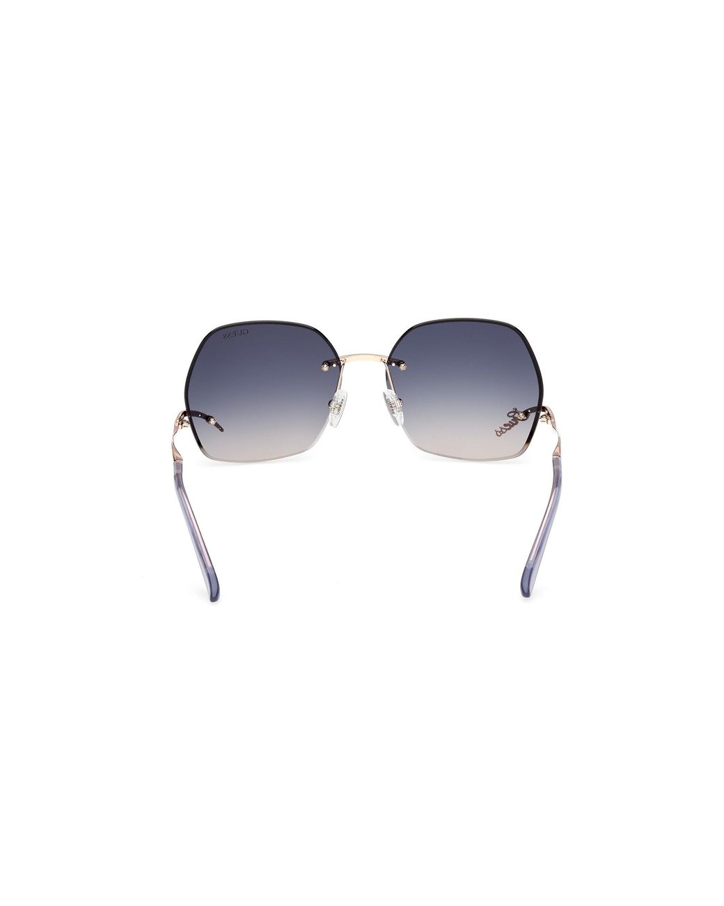 Guess Black Gu00268 28B Sunglasses Metal Smoke Butterfly Normal