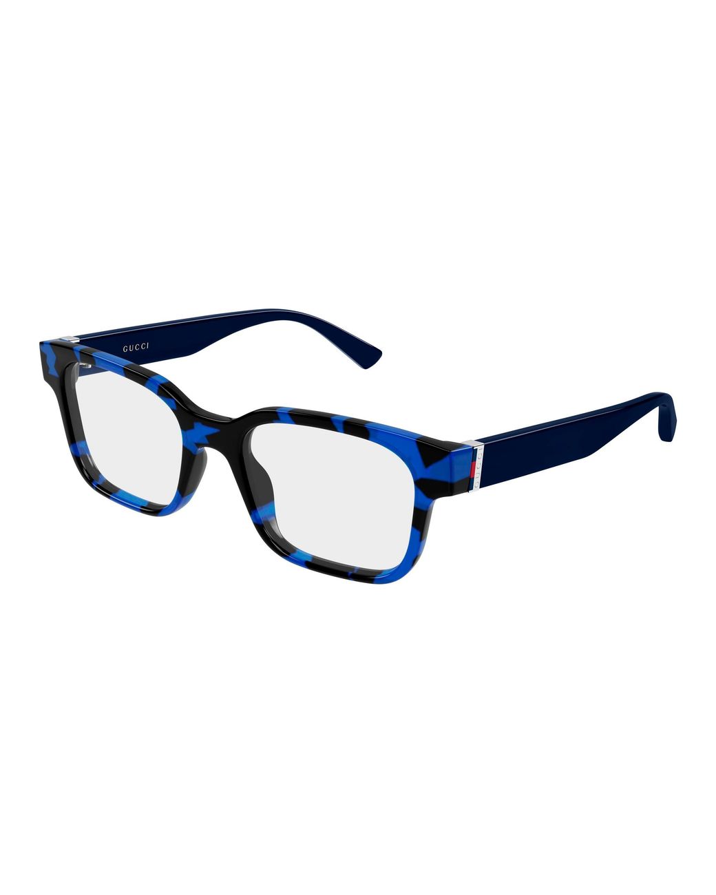 Gucci Black Gg2087O 008 Optical Frames Injected Transparent Squared for men