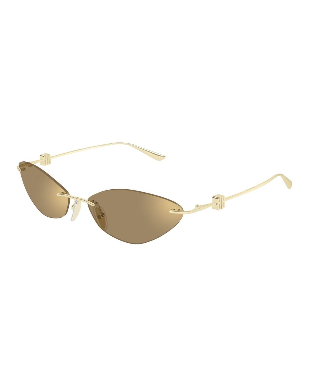 Balenciaga Black Bb0536S 005 Sunglasses Metal Geometric Flash