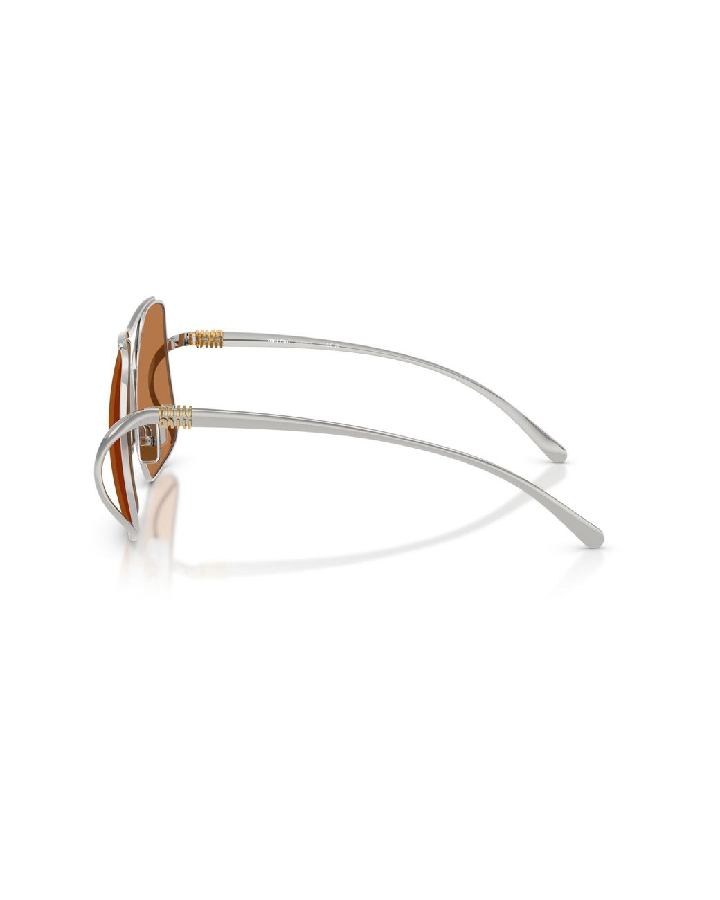 Miu Miu Black Mu A55S 1Bc90Q Sunglasses Steel Squared Normal