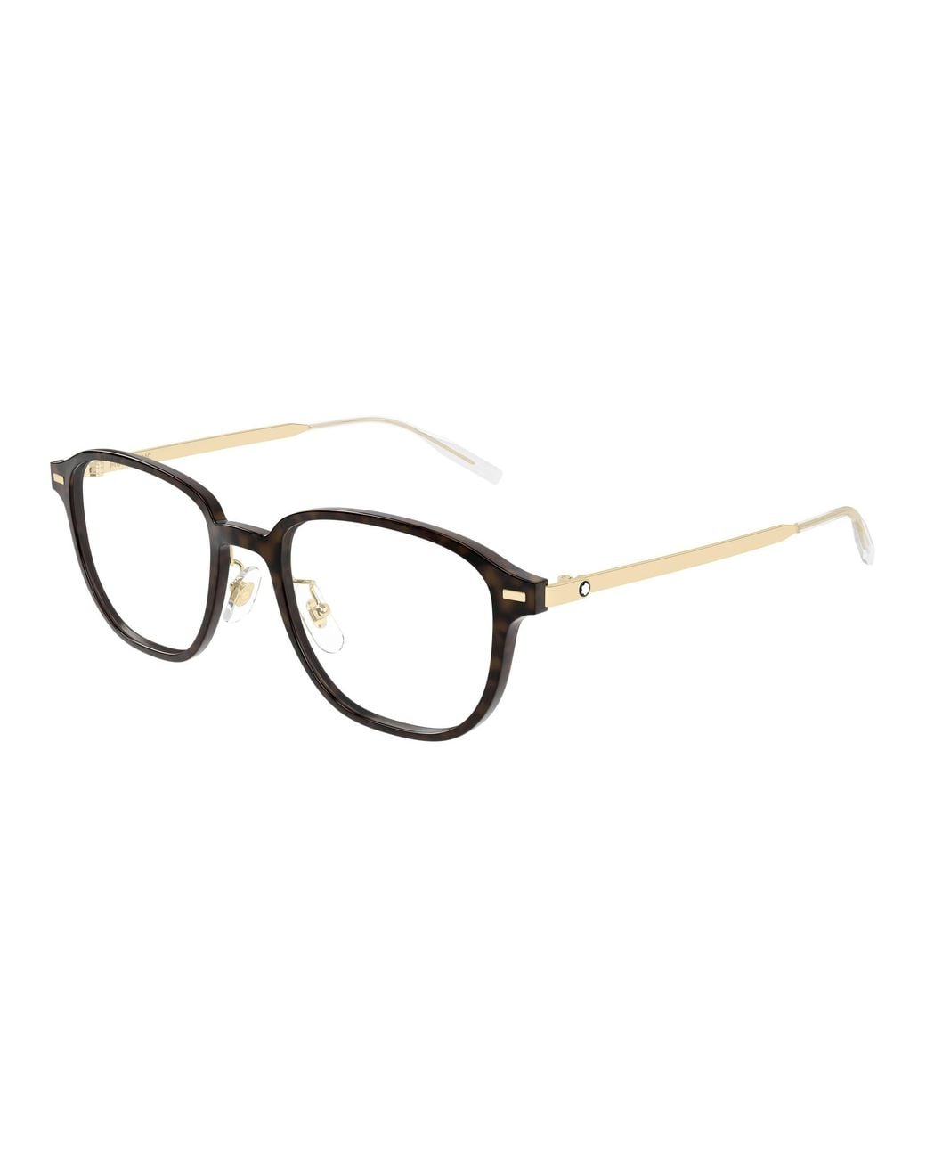 Montblanc Black Mb0466Oa 003 Optical Frames Injected Transparent Geometric for men