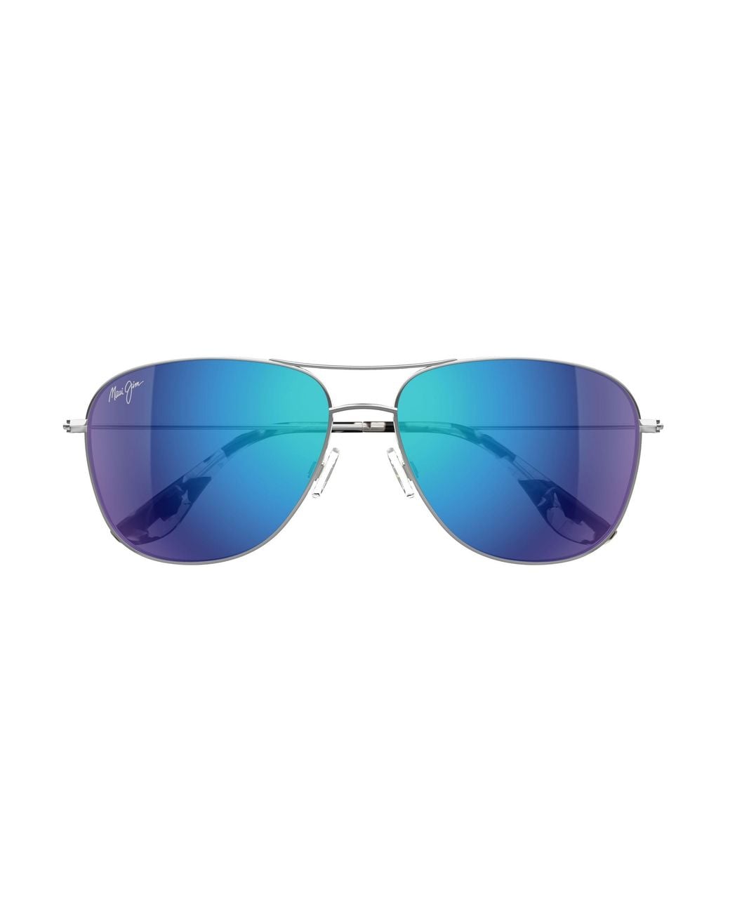 Maui Jim Black Mj0247S 001 Occhiali Da Sole Titanio Blu Squadrata