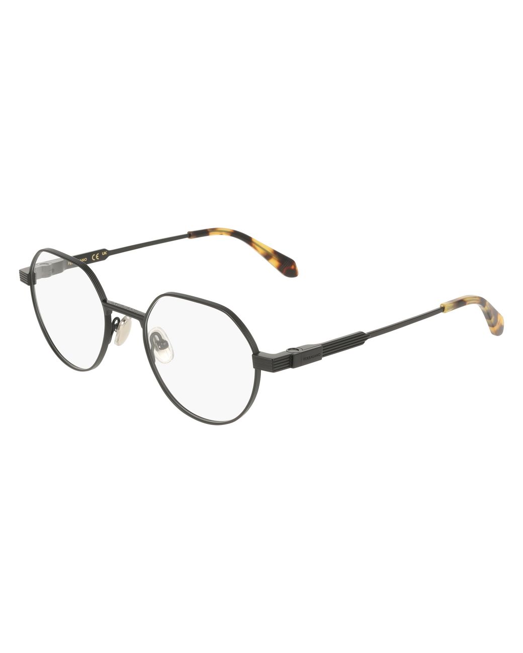 Ferragamo Black Sf2605 002 Optical Frames Titanium Squared Normal for men