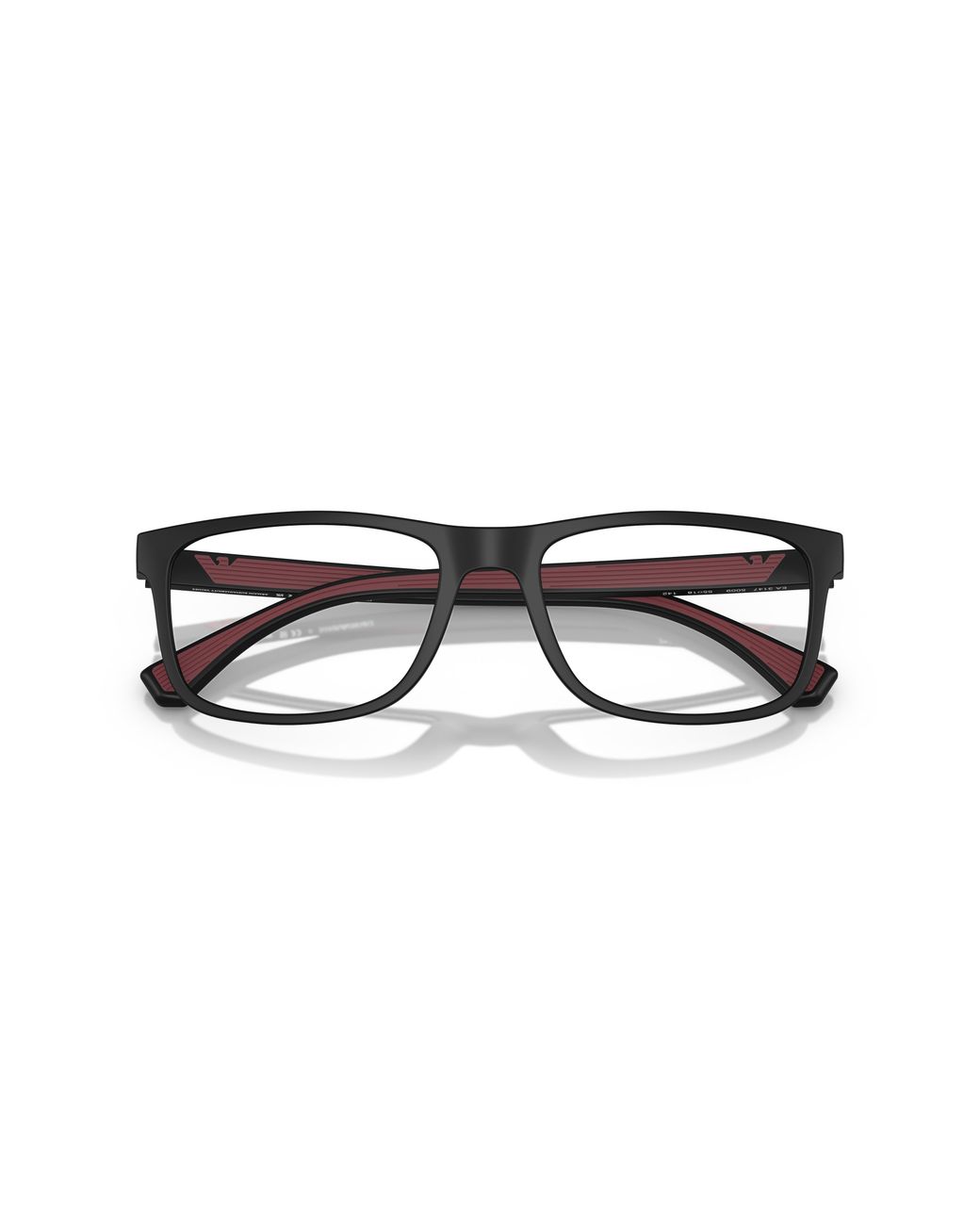 Emporio Armani Black Ea3147 5009 Optical Frames Injected Transparent Squared Normal for men